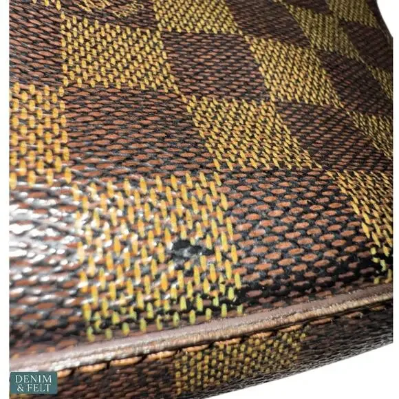Louis Vuitton Damier Ebene Geronimos Sling Crossbody Belt Bag Brown Canvas Luxe
